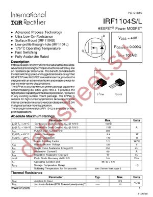 IRF1104S datasheet  